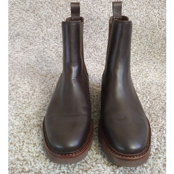 Vince Ryker Water Repellent Chelsea Boots Womens Size 6 Cacao Leather - Picture 2 of 16